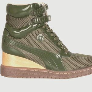 Authentic Puma Mihara Yasuhiro High Top Wedge MY-77 D2 Women's Size 9 1/2 Shoes